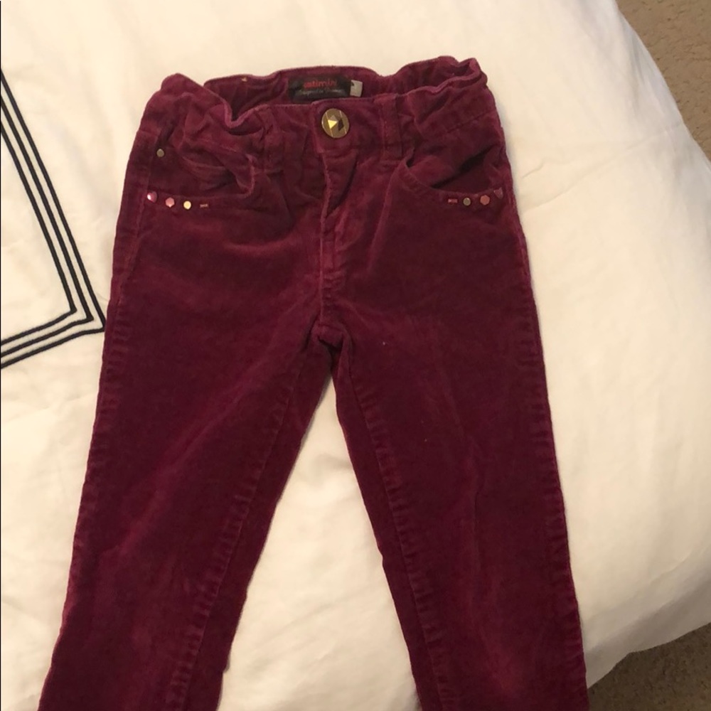 Catimini corduroy red kids size 4rs old